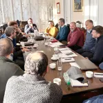Autoridades y equipo técnico de CND junto al intendente de Río Negro y su equipo